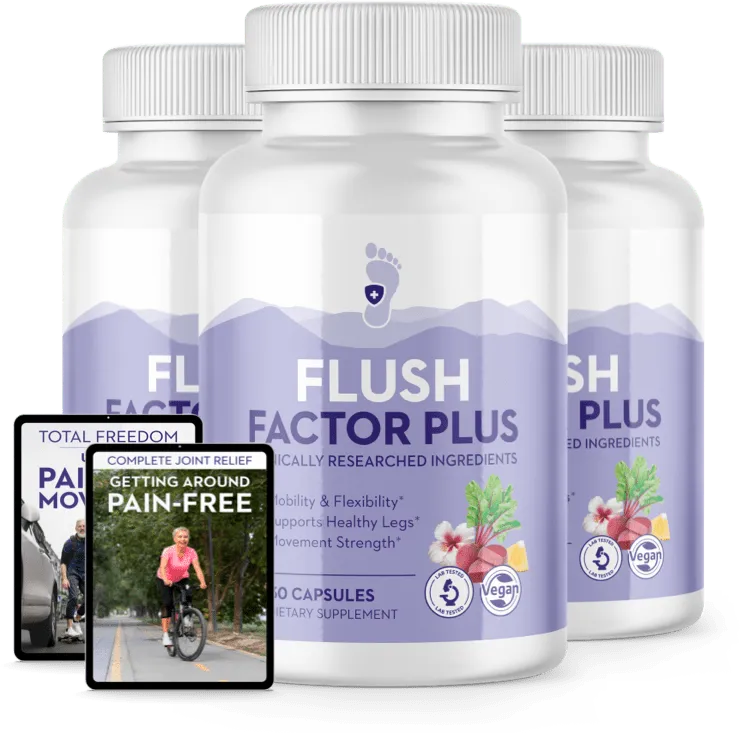 Three bottles of Flush Factor Plus