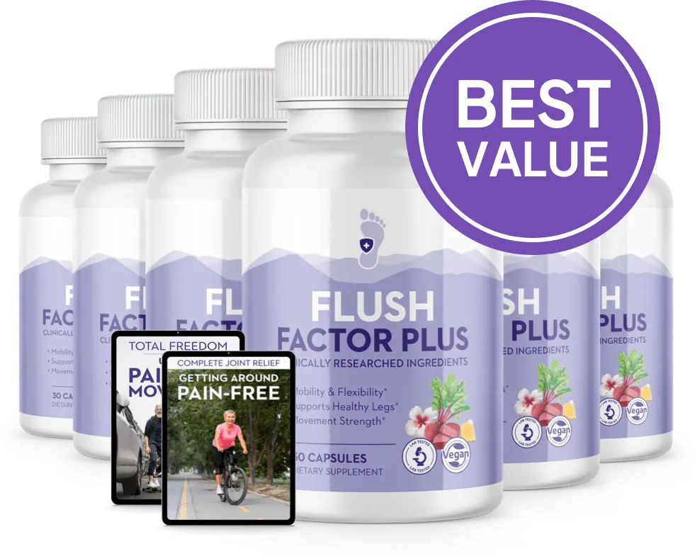 Six bottles of Flush Factor Plus with free bonus guides